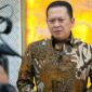 Wakil Ketua Umum KADIN Indonesia sekaligus anggota DPR RI Bambang Soesatyo menghimbau semua pihak untuk proporsional menyikapi dampak pembebanan bea masuk oleh Amerika Serikat terhadap produk ekpor Indonesia, Jakarta, Rabu (8/4/25).