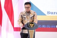 Sekretaris Jenderal (Sekjen) Kemendagri, Tomsi Tohir, dalam Musyawarah Perencanaan Pembangunan (Musrenbang) Rencana Pembangunan Jangka Menengah Daerah (RPJMD) Provinsi Jawa Timur (Jatim) 2025–2029 dan Rencana Kerja Pemerintah Daerah (RKPD) Provinsi Jatim 2026 di Surabaya, Selasa (29/4/2025).