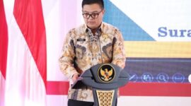 Sekretaris Jenderal (Sekjen) Kemendagri, Tomsi Tohir, dalam Musyawarah Perencanaan Pembangunan (Musrenbang) Rencana Pembangunan Jangka Menengah Daerah (RPJMD) Provinsi Jawa Timur (Jatim) 2025–2029 dan Rencana Kerja Pemerintah Daerah (RKPD) Provinsi Jatim 2026 di Surabaya, Selasa (29/4/2025).