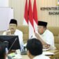 Menteri Sosial Republik Indonesia, Saifullah Yusuf (Gus Ipul), bertemu dengan Menteri Agraria dan Tata Ruang/Kepala Badan Pertanahan Nasional (ATR/BPN), Nusron Wahid, guna membahas percepatan sertifikasi lahan untuk pembangunan Sekolah Rakyat. Pertemuan tersebut berlangsung di Kantor Kementerian ATR/BPN, Rabu (30/4/2025).