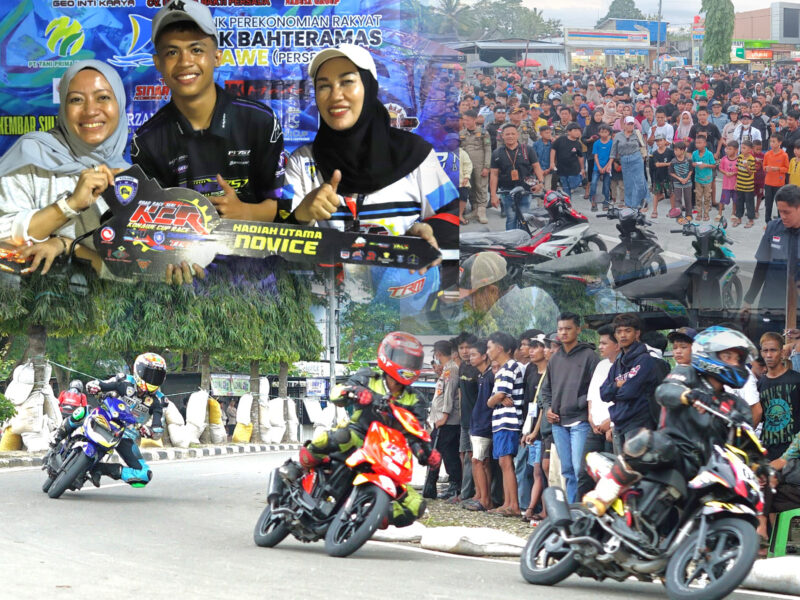 Gelaran Konawe Cup Race (KCR) 2025 sukses menorehkan sejarah baru sebagai ajang balap motor terbesar se-Sulawesi Tenggara (Sultra). Digelar di Sirkuit Ex-STQ Unaaha pada 24-25 Mei 2025, event yang masuk dalam TMP Road Race Series ini dihadiri lebih dari 8.000 penonton dan diikuti 435 pembalap dari berbagai kelas, mulai dari bebek 4 Tak 150cc tune-up, matic standar, hingga kelas khusus Lokal Konawe Raya, Minggu (25/5/2025)