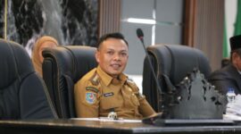 Bupati Konawe, H Yusran Akbar, ST, saat rapat paripurna pengesahan RPJMD 2025-2029 di aula Paripurna DPRD Konawe, Senin (28/7/2025)