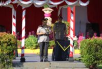 Pembukaan Pendidikan Bintara Polri 2025: Kapolda Sultra Irjen Pol Didik Agung Widjanarko memberikan sambutan dalam upacara pembukaan Pendidikan Bintara Polri 2025 di SPN Polda Sultra, Desa Anggotoa, Kecamatan Wawotobi, Kabupaten Konawe, Rabu (30/7/ 2025)