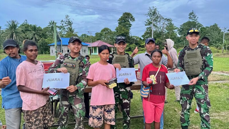 Satgas Yonif 131/Brajasakti melalui Pos Skofro Lama menggelar perlombaan seru bagi warga setempat, mengubah suasana perbatasan menjadi ajang kebersamaan yang hangat di Kampung Skofro, Distrik Arso Timur, Papua, Selasa (1/7/2025).