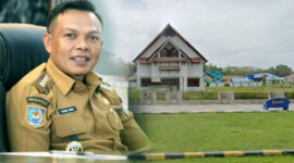 Bupati Konawe, H. Yusran Akbar ST, berencana membangun Konawe Expo Center (KEC). Gedung Wekoila, salah satu lokasi alternatif Konawe Expo Center (KEC) yang akan direvitalisasi menjadi pusat expo dan event serba guna. Letaknya strategis di kompleks perkantoran Pemda Konawe, Senin (11/8/2025). 