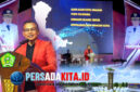 Bupati H. Yusran Akbar ST saat menyampaikan pidato penutupan di ICP Unaaha : Bupati Konawe H. Yusran Akbar ST menutup Gebyar HUT RI ke-80 dengan pesan inspiratif untuk masa depan Konawe, Senin (18/9/2025)