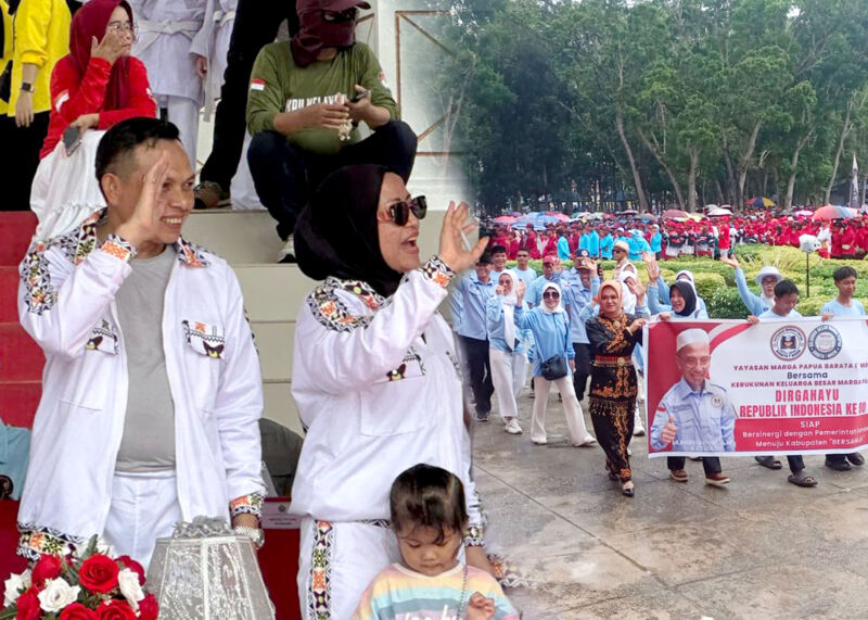 Bupati Konawe H. Yusran Akbar membuka Porseni dengan pekik 'Merdeka!'. Ribuan hadirin menyambut antusias, menandai dimulainya seminggu penuh perlombaan dan kebersamaan.
