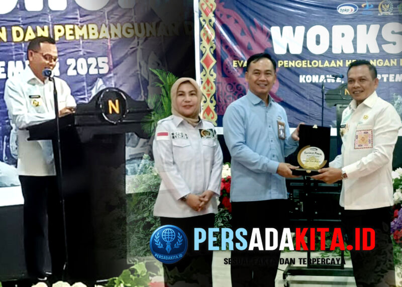 Bupati Konawe, H. Yusran Akbar, ST, secara resmi membuka Workshop Evaluasi Pengelolaan Keuangan Pembangunan Desa Tahun 2025 di Hotel Nugraha, Unaaha, Kamis (25/9/2025).