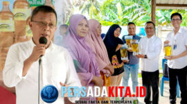 Wakil Bupati Konawe, H. Syamsul Ibrahim, SE., M.Si., secara simbolis menyalurkan bantuan Cadangan Pangan Pemerintah (CPP) untuk periode Oktober–November 2025 di Kecamatan Wawotobi, Jumat (28/11/2025).