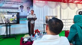 Kepala Kantor Wilayah (Kakanwil) Dirjenpas Sulawesi Tenggara, Sulardi mimpin secara langsung prosesi panen raya jagung yang terpantau secara daring, di Rutan Kelas IIB Unaaha, Kamis. (15/1/2026) 