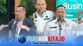 Suasana diskusi dalam Konawe Investment Business Forum 2026 di Kantor PT BPR Bank Bahtermas Konawe, Rabu (13/5/2026). Tampak Direktur BPR Bank Bahtermas, Dr. Ahmat, SE, MM (kiri), Bupati Konawe, H. Yusran Akbar, ST, (tengah), Wakil Ketua Kadin Sultra, Sastra Alamsyah (kanan).