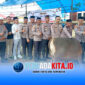 Kapolres Konawe AKBP Noer Alam (tengah) bersama Wakapolres dan pejabat utama saat melepas hewan kurban sapi bantuan Kapolri di Lapangan Satpas Polres Konawe, Rabu (27/5/2026).