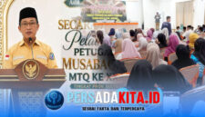 Asisten I Sekretariat Daerah Kabupaten Konawe, Marjuni Ma'mir memberikan sambutan saat membuka resmi Pelatihan Petugas MTQ XXXI Tingkat Provinsi Sulawesi Tenggara Tahun 2026 di salah satu venue pelatihan, Sabtu (8/5/2026).