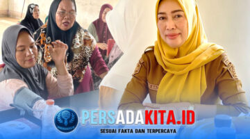 Kepala UPTD Puskesmas Unaaha, Nur Sadra, S.Km,  saat memantau jalannya program PKG. Suasana antusias warga lanjut usia (lansia) mengantre untuk melakukan cek tekanan darah dalam program Pemeriksaan Kesehatan Gratis (PKG) di salah satu kelurahan di Kec Unaaha.