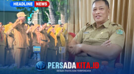 Sekretaris Daerah Kabupaten Konawe, Dr Ferdinand, didampingi pejabat terkait saat memaparkan skema dan jadwal pembayaran gaji ke-13 kepada awak media di ruang rapat Pemda Konawe, Senin (22/6/2026).