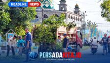 Ratusan personel Dinas Lingkungan Hidup (DLH) dan warga bahu-membahu membersihkan lingkungan Kelurahan Anggaberi, Selasa (14/7/2026), sebagai bagian dari persiapan menuju Lomba Kelurahan Tingkat Regional se-Sulawesi.