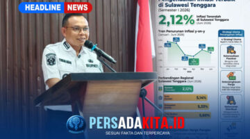 Bupati Konawe, H. Yusran Akbar, ST, saat menyampaikan arahan pengendalian inflasi di Unaaha. Empat strategi jitu yang dipaparkan berhasil membawa Konawe sebagai daerah dengan inflasi terkendali se-Sulawesi Tenggara. 