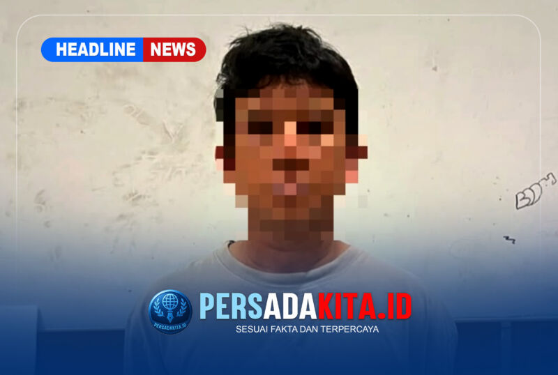Pria berinisial A.E.A. (28), terduga pelaku diamankan untuk menjalani proses penyidikan.
