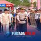 Kapolres AKBP Edi Raharjono (kanan) bersama  Bupati Konawe H. Yusran Akbar (tengah) dan unsur Forkopimda saat meninjau kesiapan personel dan peralatan dalam Apel Siaga Bencana di Lapangan Polres Konawe, Rabu (12/8/2026).