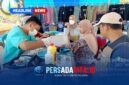 Suasana layanan Cek Kesehatan Gratis (CKG) yang digelar Dinas Kesehatan Kabupaten Konawe di Kecamatan Routa, Sabtu (22/8/2026). Tenaga kesehatan melayani warga dengan sigap di tengah keramaian Pekan Olahraga dan Seni HUT ke-81 RI.