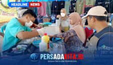 Suasana layanan Cek Kesehatan Gratis (CKG) yang digelar Dinas Kesehatan Kabupaten Konawe di Kecamatan Routa, Sabtu (22/8/2026). Tenaga kesehatan melayani warga dengan sigap di tengah keramaian Pekan Olahraga dan Seni HUT ke-81 RI.
