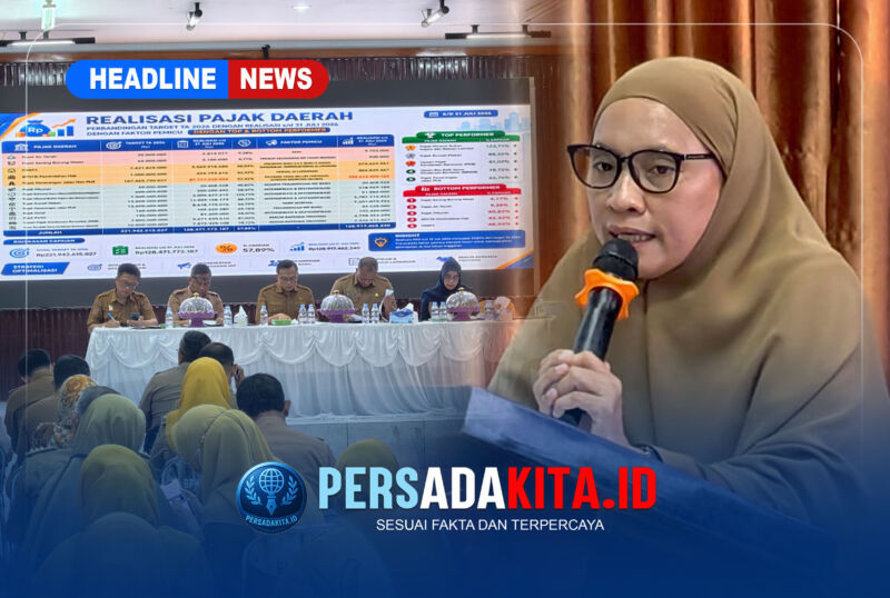 Kepala Badan Pendapatan Daerah (Bapenda) Konawe, Andi Tenri Lasendara paparkan capaian PAD Kabupaten Konawe per 31 Juli 2026 dengan total target Rp348,4 miliar dan realisasi Rp184 miliar atau 52,81%