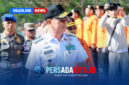 Gubernur Sultra Andi Sumangerukka didampingi Forkopimda meninjau kesiapan personel dan peralatan dalam simulasi penanggulangan Karhutla.