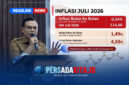 Bupati Konawe H. Yusran Akbar, S.T. saat membuka rapat evaluasi realisasi PAD dan menyampaikan apresiasinya atas lonjakan pajak restoran serta stabilitas inflasi di Aula BKPSDM Kabupaten Konawe, Senin (3/8/2026).