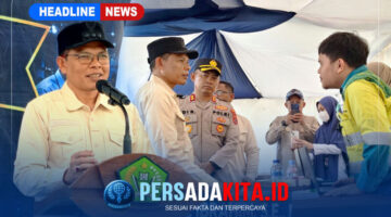 Bupati Konawe H. Yusran Akbar, S.T. (berdiri di podium) secara resmi membuka Job Fair Konawe 2026 di eks Arena MTQ/STQ, Unaaha, didampingi jajaran Forkopimda, Rabu (12/8/2026).
