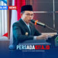 Bupati Konawe H. Yusran Akbar, S.T., menyampaikan sambutan dalam Rapat Paripurna Istimewa DPRD Konawe, Jumat (14/8/2026).