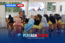 Sekretaris Dinas Perikanan Kabupaten Konawe, Sahruddin, S.Pi, M.Si, tengah memaparkan materi manajemen usaha perikanan di hadapan peserta pelatihan di KNMP Sore Jaya.