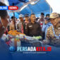 Bupati Konawe, H. Yusran Akbar, S.T., berdialog hangat dengan pedagang gorengan di stan UMKM pada acara Festival Bahari Bersahaja 2026 di Desa Lalimbue, Jumat (28/8/2026).
