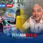 Kepala BPBD Konawe, Herianto Pagala, S.Sos dengan latar belakang Mobil tangki BPBD Konawe sedang melakukan pengisian air bersih untuk didistribusikan ke warga terdampak kekeringan di Kelurahan Meluhu dan Desa Muara Sampara.