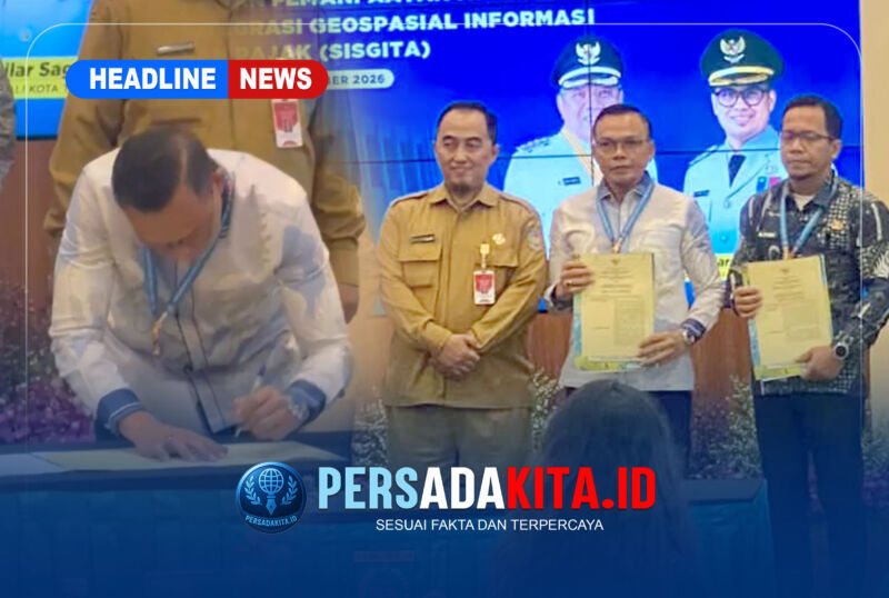 Bupati Konawe, H. Yusran Akbar, S.T. menandatangani dokumen kesepakatan bersama antar daerah di Aula Blandongan, Tangerang Selatan, Senin (21/9/2026).