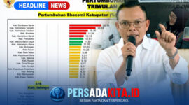 Bupati Konawe, H. Yusran Akbar, ST, mengapresiasi rilis hasil Rapat Koordinasi Pengendalian Inflasi Daerah yang menyebutkan Konawe mencatat pertumbuhan ekonomi 14,94% pada triwulan II 2026, menempatkannya di peringkat ke-4 nasional. 