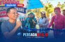 Bupati Konawe, H. Yusran Akbar, ST, memberikan sambutan sekaligus meresmikan Rumah Dilan Bersahaja. Turut mendampingi, Ketua TP PKK Kabupaten Konawe.