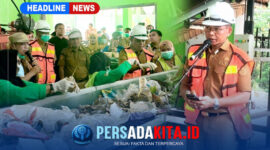 Bupati Konawe H. Yusran Akbar, ST., meninjau fasilitas TPST Mataiwoi didampingi Plt. Kepala DLH Konawe Syahrul, S.KM., M.M., dan Sekda Ferdinand Sapaan, Senin (19/10/2026).