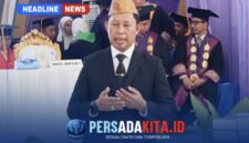 Dr. Asmawa Tosepu, AP, M.Si usai  menyampaikan orasi ilmiah pada Sidang Senat Terbuka Wisuda ke-31 Unilaki di Gedung Wekoila, Unaaha, Konawe, Sulawesi Tenggara, Sabtu (31/10/2026).