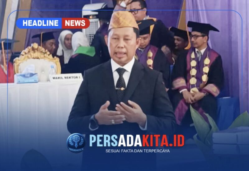 Dr. Asmawa Tosepu, AP, M.Si usai  menyampaikan orasi ilmiah pada Sidang Senat Terbuka Wisuda ke-31 Unilaki di Gedung Wekoila, Unaaha, Konawe, Sulawesi Tenggara, Sabtu (31/10/2026).