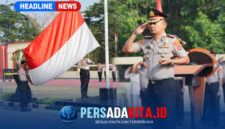 Kapolres Konawe AKBP Edi Raharjono, S.I.K., M.Si., memberikan penghormatan saat memimpin jalannya upacara Hari Sumpah Pemuda ke-98.
