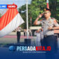 Kapolres Konawe AKBP Edi Raharjono, S.I.K., M.Si., memberikan penghormatan saat memimpin jalannya upacara Hari Sumpah Pemuda ke-98.