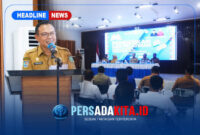 Bupati Konawe, H. Yusran Akbar, S.T., memberikan arahan dalam pembukaan Pendidikan dan Pelatihan Sertifikasi Uji Kompetensi Pengadaan Barang dan Jasa di Aula BKPSDM Konawe.