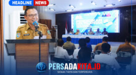 Bupati Konawe, H. Yusran Akbar, S.T., memberikan arahan dalam pembukaan Pendidikan dan Pelatihan Sertifikasi Uji Kompetensi Pengadaan Barang dan Jasa di Aula BKPSDM Konawe.