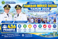 Bupati Konawe H. Yusran Akbar, S.T., dan Wakil Bupati H. Syamsul Ibrahim, S.E., M.Si., merupakan tokoh penggagas Pameran Inovasi Daerah Kabupaten Konawe Tahun 2026.