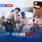 Wakapolda Sultra Brigjen Pol. Budi Hermawan memimpin langsung aksi bersih-bersih di kawasan Masjid Al Alam Kendari, Jumat (23/10/2026)