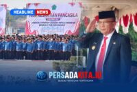 Wakil Bupati Konawe H. Syamsul Ibrahim saat memimpin Upacara Hari Kesaktian Pancasila di Lapangan Upacara Pemda Konawe, Kamis (1/10/2026).