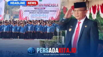 Wakil Bupati Konawe H. Syamsul Ibrahim saat memimpin Upacara Hari Kesaktian Pancasila di Lapangan Upacara Pemda Konawe, Kamis (1/10/2026).